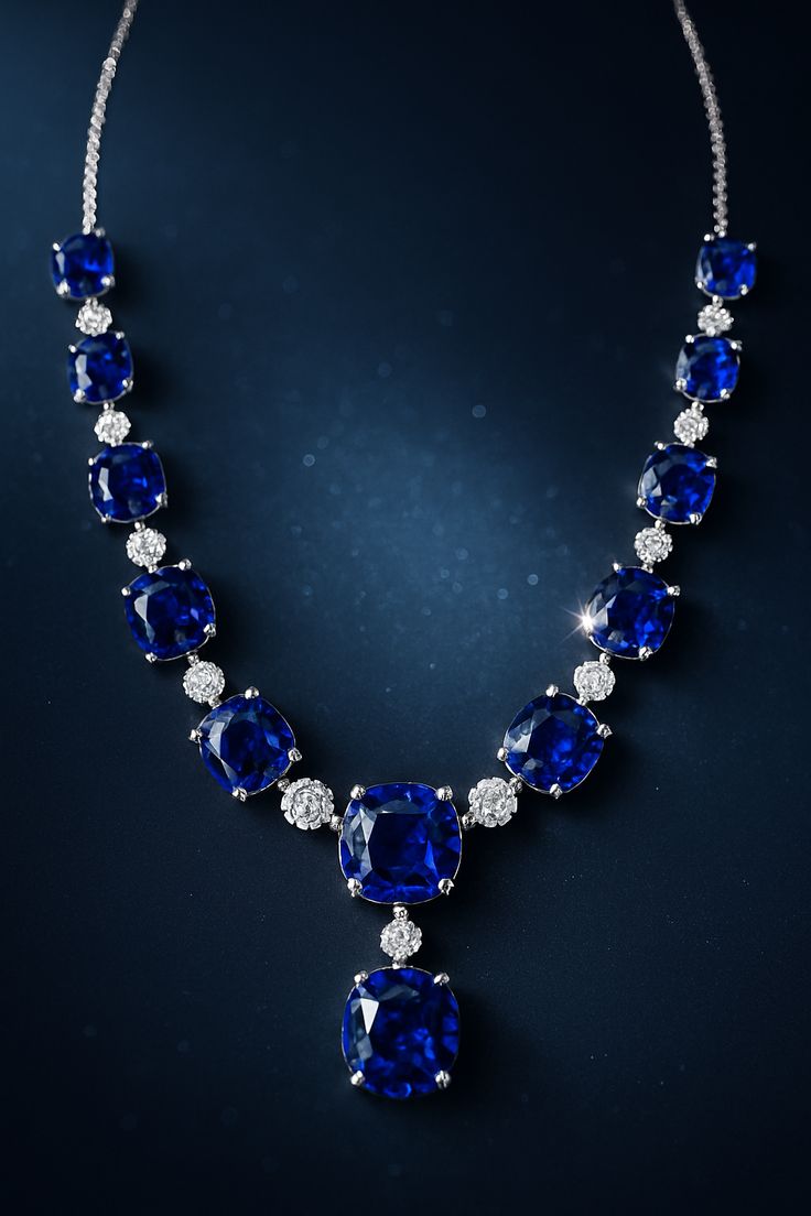 Sapphires paired with the brilliance of the diamonds