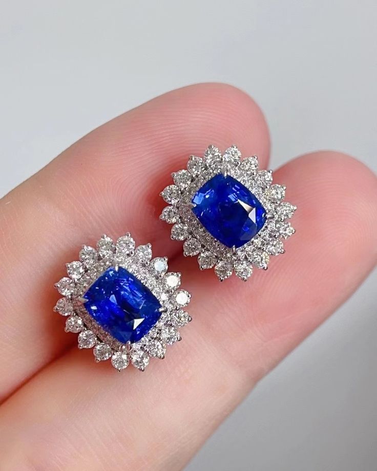 Royal Blue Sapphires meeting a galaxy of diamonds