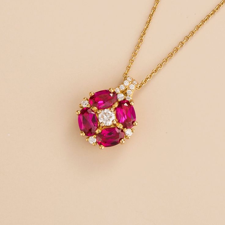 Ruby & Diamond Harmony Pendant