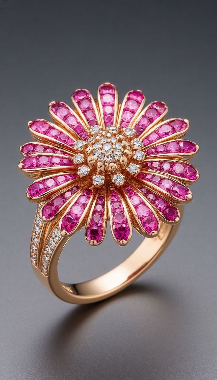 Rubies and brilliant white diamonds.